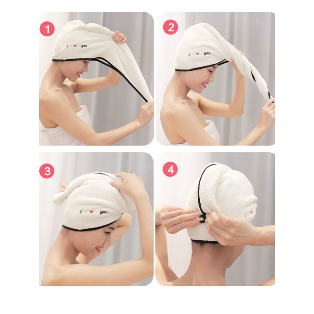 Mũ tắm Khăn lau siêu thấm nước