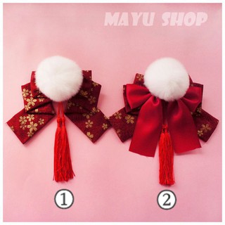 Kẹp tóc Nơ Đỏ Kẹp tóc Yukata Kimono