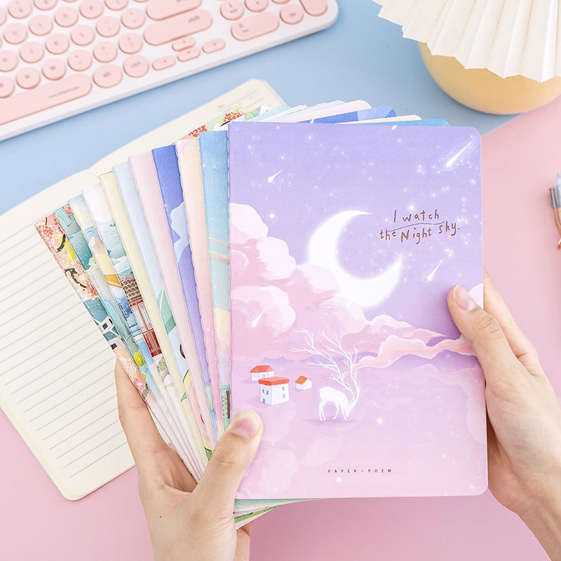 Sổ Tay A5 Phong Cách Nhật Bản Hàn Quốc Kích Thước A5 60 Trang Giao Ngẫu Nhiên