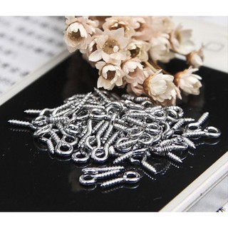 Đinh xoắn mini siêu nhỏ 8-15mm màu bạc làm sản phẩm handmade thủ công