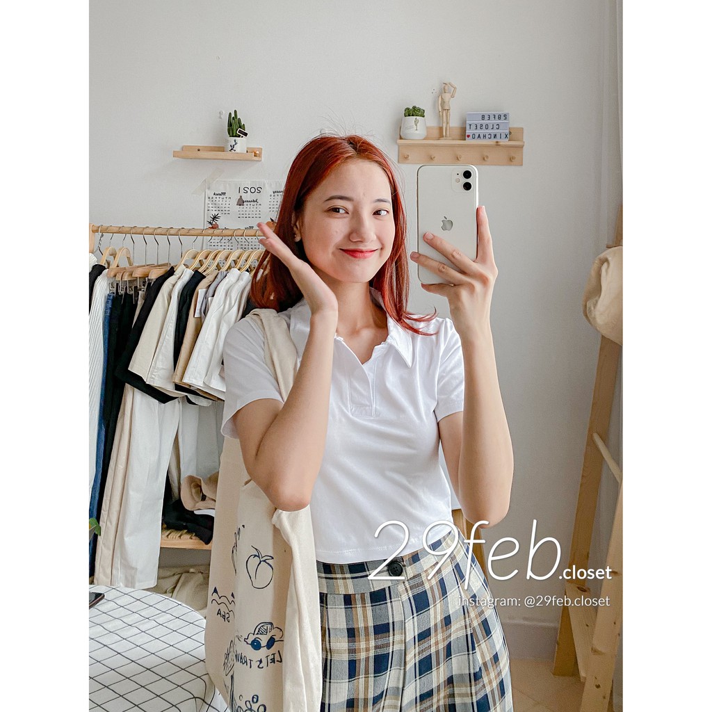 Áo thun cổ polo croptop (Ảnh thật) | BigBuy360 - bigbuy360.vn