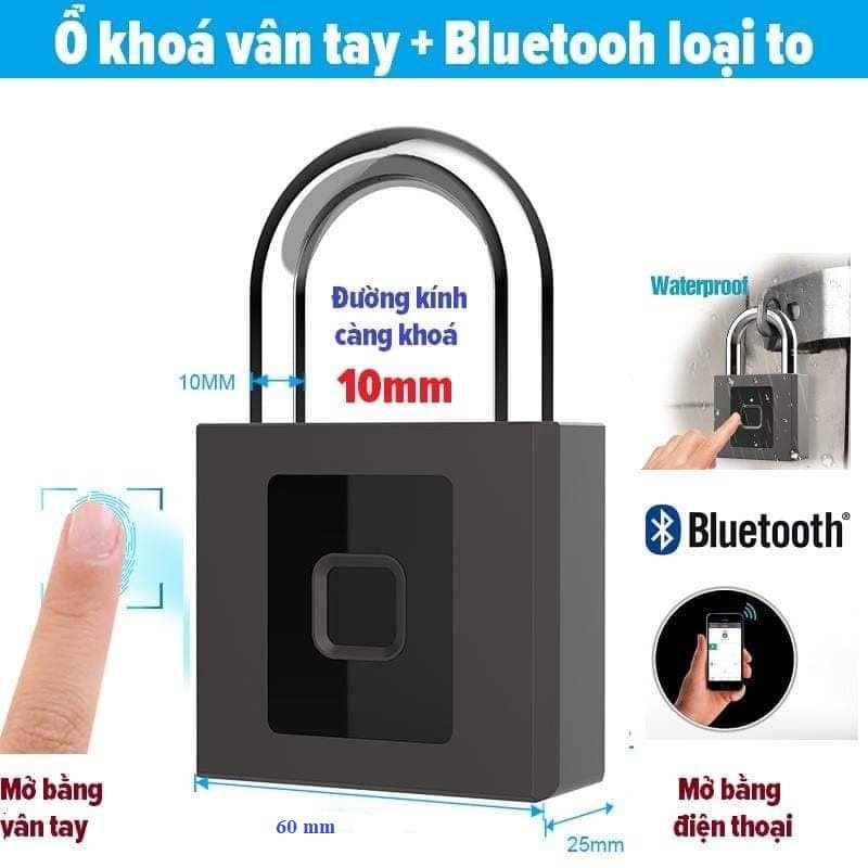 ✌Khóa vân tay và Bluetooth loại to - đường kính càng 10mm
