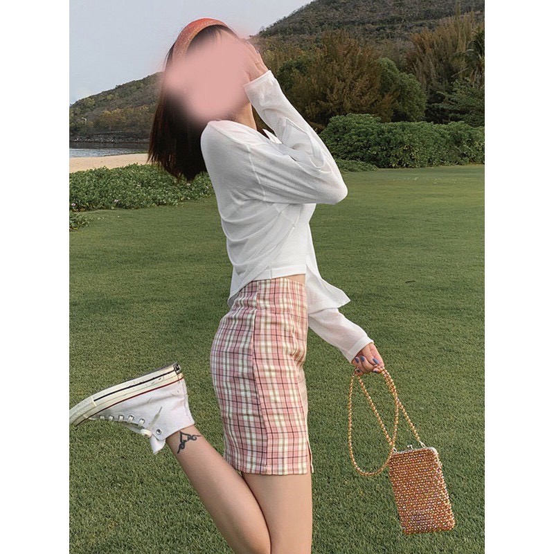 Chân váy kẻ caro dáng chữ A nhiều màu ULZZANG V-01 | BigBuy360 - bigbuy360.vn