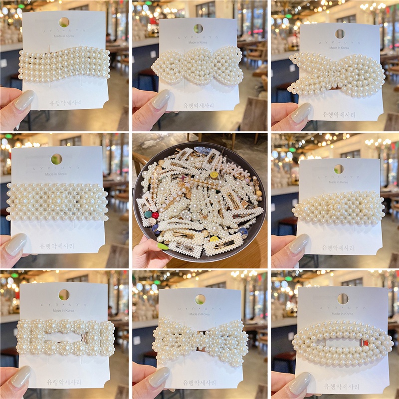 Kẹp Tóc Đính Ngọc Trai Nhân Tạo Thời Trang Hàn Quốc 1 Cái