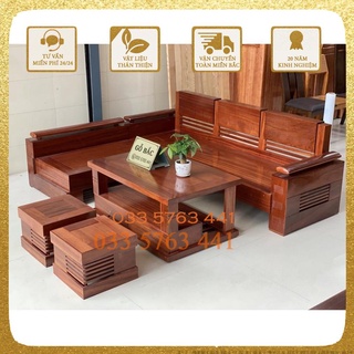 Bộ ghế phòng khách gỗ xoan đào cao cấp 100%