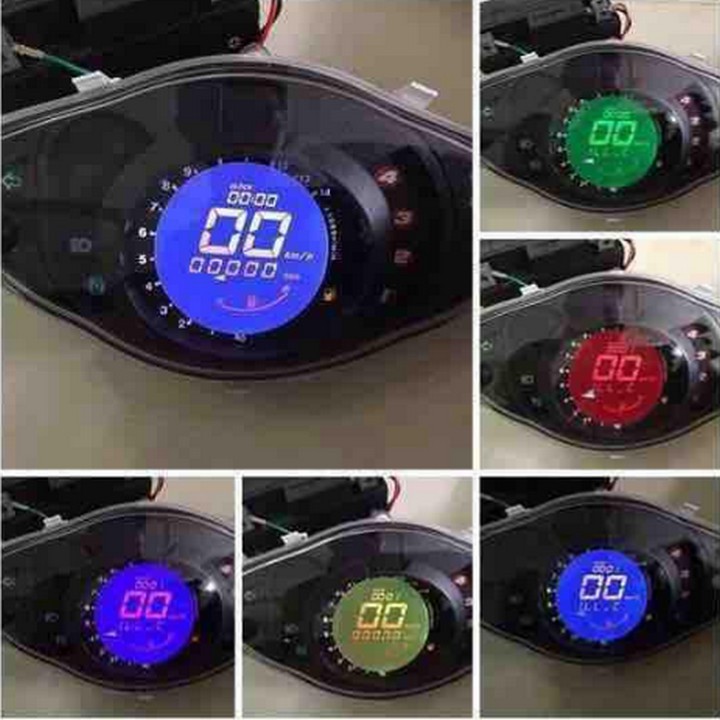 Đồng hồ điện tử LCD WAVE RS, Alpha với nhiều chức năng và màn LCD 7 màu siêu nét độ xe siêu chất G282