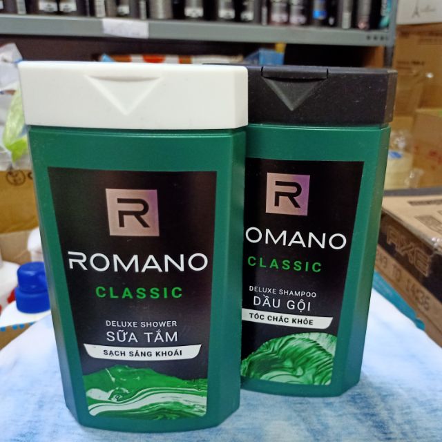 Dầu gội . sữa tắm Romano 180g nam