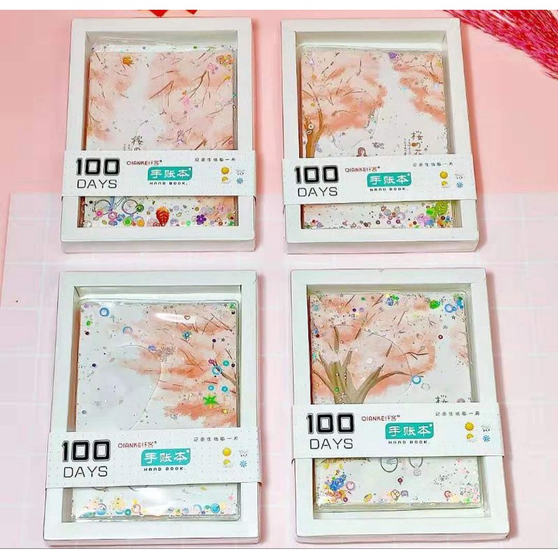 SỔ BÌA NƯỚC KIM TUYẾN KHỔ A6 NHIỀU MẪU (Sổ cỡ 14,5cm)