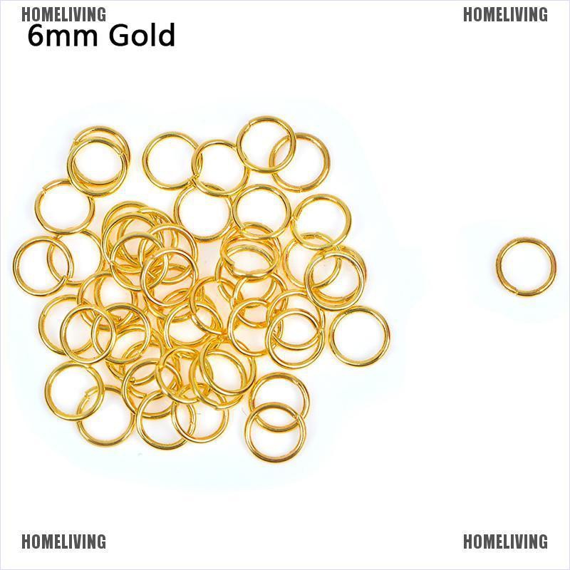 Set Khuyên Xỏ Lỗ 3 / 4 / 6mm Màu Vàng / Bạc Dùng Làm Trang Sức DIY