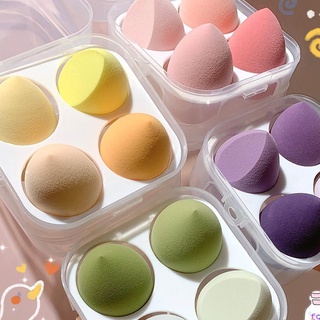 Set 4 mút trang điểm hình trứng - Có hộp đựng