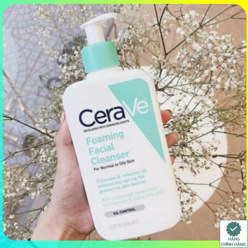 Sữa rửa mặt Cerave Foaming Facial Cleanser 236ml ,Sữa rửa mặt dành cho da dầu mụn và da khô - LDstore