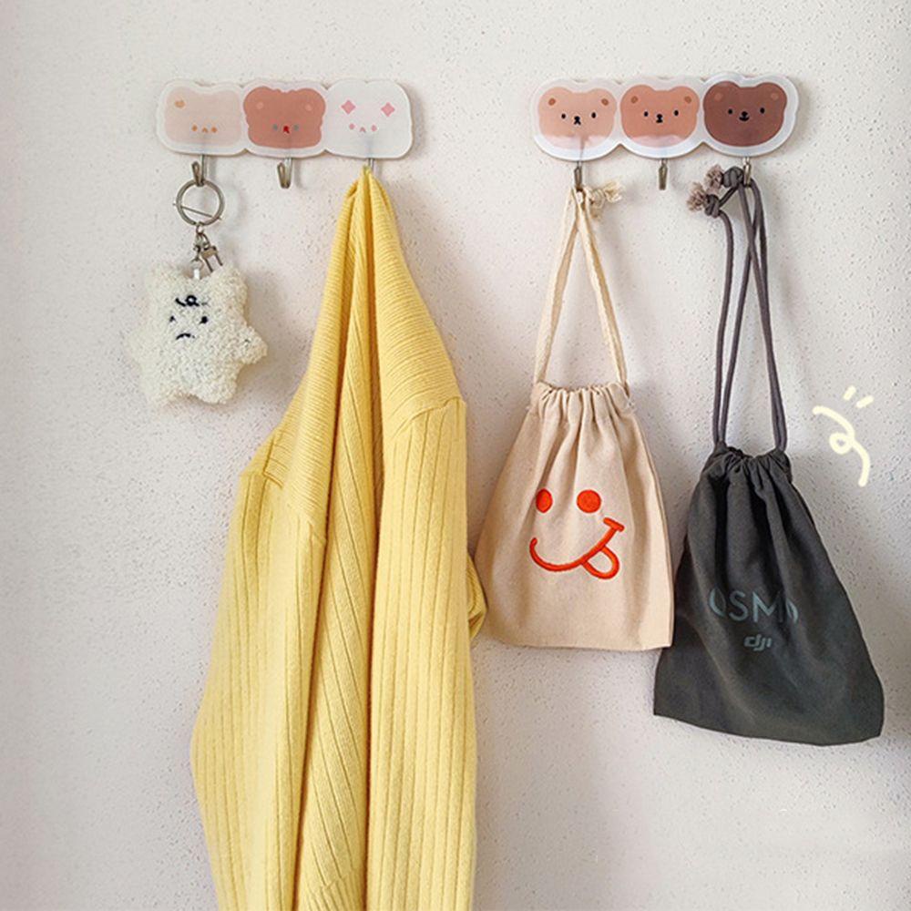 KUNHEV Móc Treo Đồ Dán Tường Chắc Chắn Không Cần Khoan Kiểu Hoạt Hình Dễ Thương