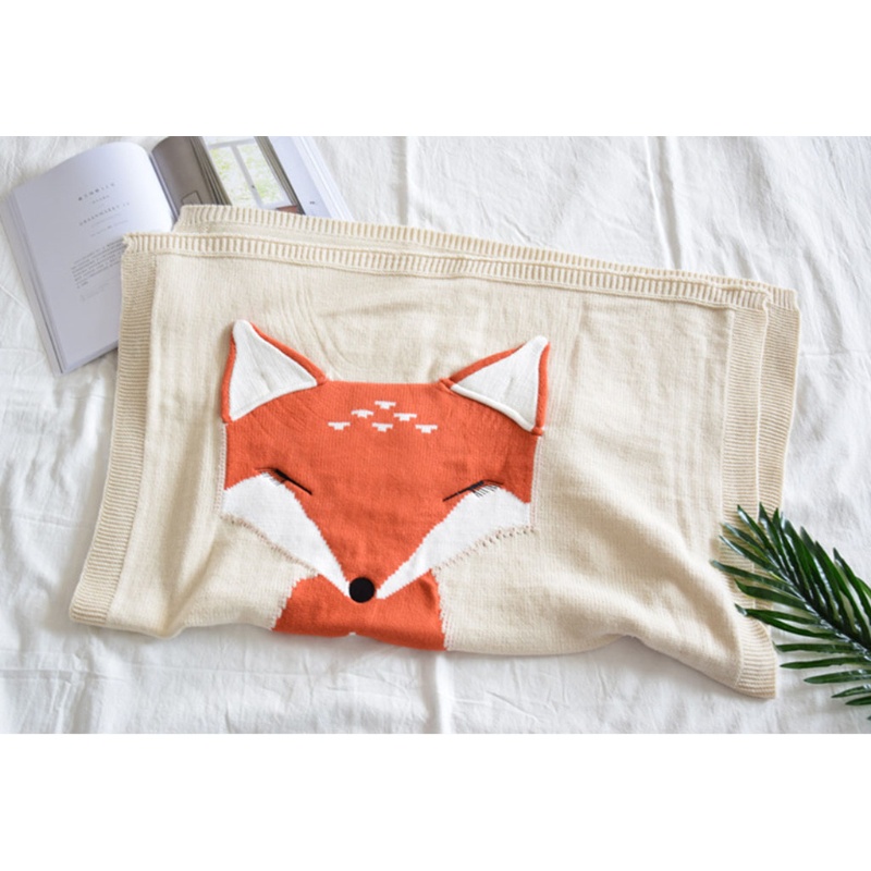 Chăn Mềm Cỡ Lớn In Họa Tiết Động Vật Màu Xám / Lig Dễ Thương Cho Bé