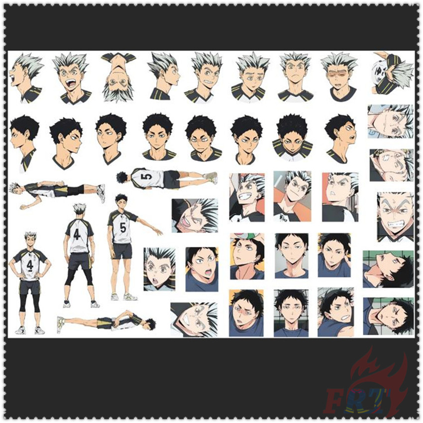 Set 39 Nhãn Dán Trang Trí Sổ Tay Q-2 Phong Cách Kotaru Bokuto &amp; Akashi Kiji Độc Đáo