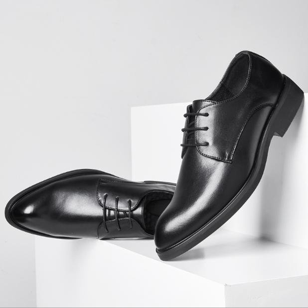 Giày Tây Nam Công Sở Màu Đen Da Trơn GTA17