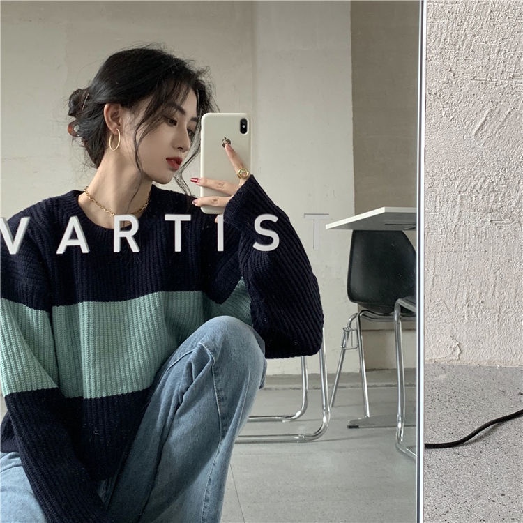 Áo khoác cardigan tay dài họa tiết sọc nhiều màu sắc