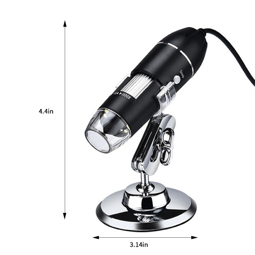 Kính hiển vi kỹ thuật số 1600X 2MP 1080P 8 LED cổng micro USB cho điện thoại chất lượng