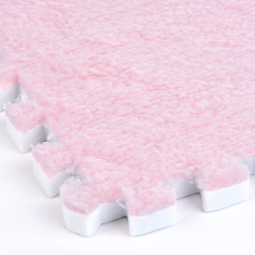 2 layer Short Plush Cover Foam 30*30cm 20*20cm Soft Puzzle Mat Child Carpet Room Floor Mats