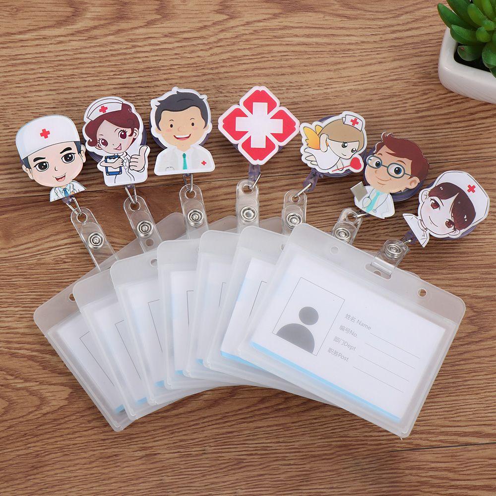 HS Giá Đỡ Kẹp Thẻ Tên ID Bằng Kim Loại Có Thể Thu Gọn Tiện Dụng Cho Văn Phòng