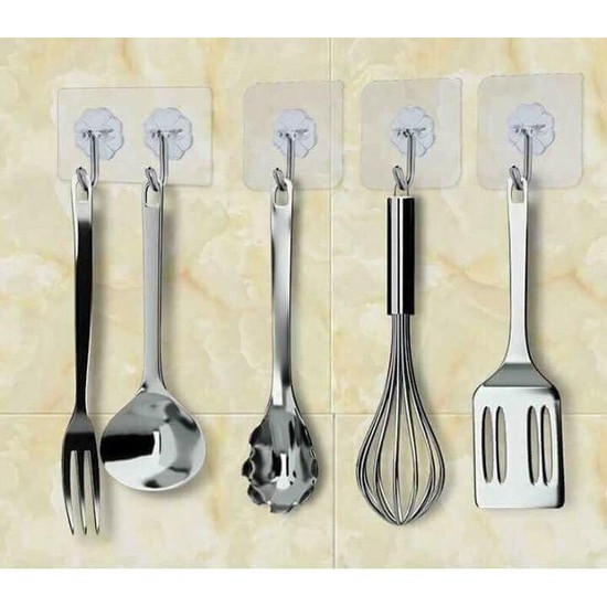 Móc Dán Tường FreeShip Combo 3 Móc Cường Lực Trong Suốt Siêu Dính- Móc treo đồ chịu lực 10kg