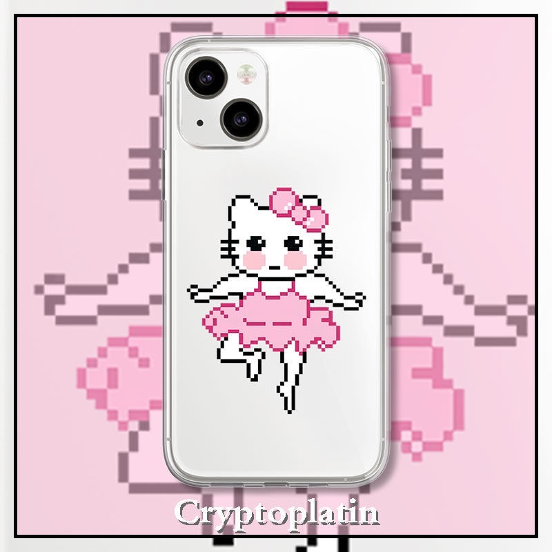 Ốp Điện Thoại Tpu Dẻo Họa Tiết HELLO KITTY Cho iPhone 14 11 12 13 pro max XS X XR XSMax 7 8 6 6s plus SE 2020