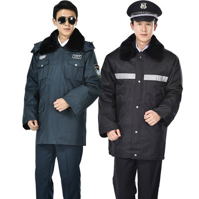 Áo khoác bảo vệ nam giới và phụ nữ Quần áo bảo vệ mùa đông quần áo bông dài chống ánh sáng Dải đa chức năng quần áo chốn