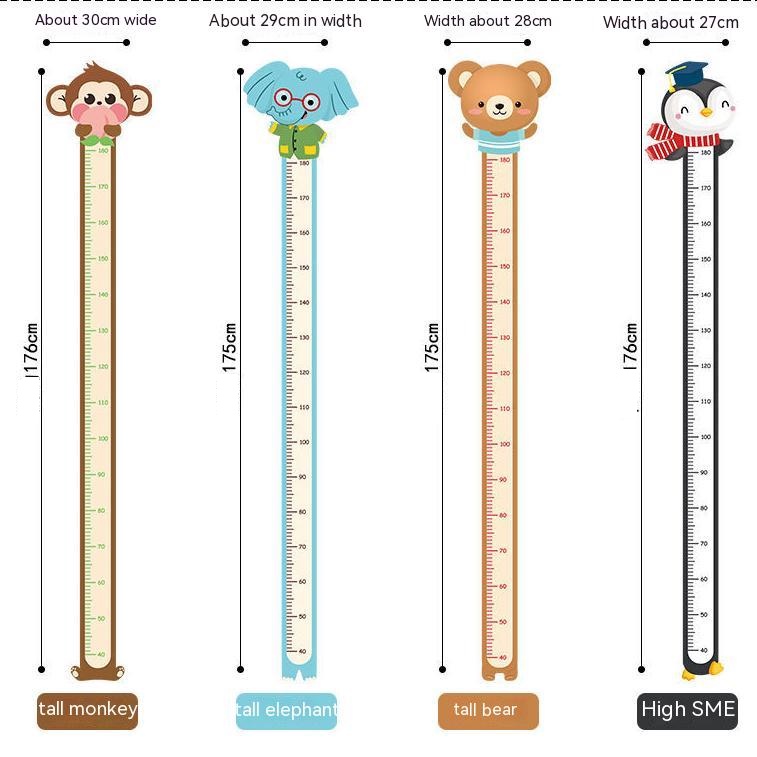 Miếng Dán Tường Hình Thước Đo Chiều Cao Dễ Thương Cho Bé