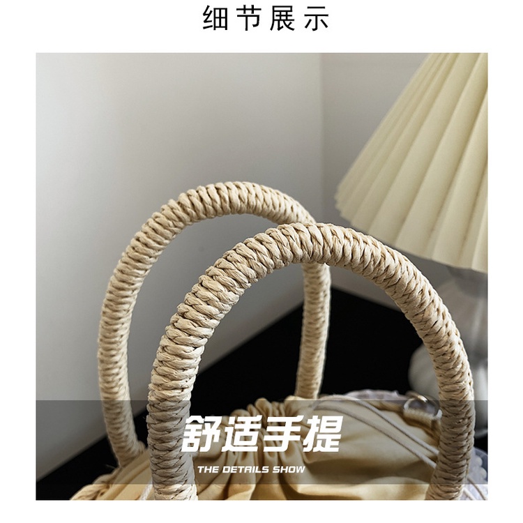 Túi Đeo JASMIN NOIR Chéo Đan Cói Phối Ren Thời Trang Cho Nữ