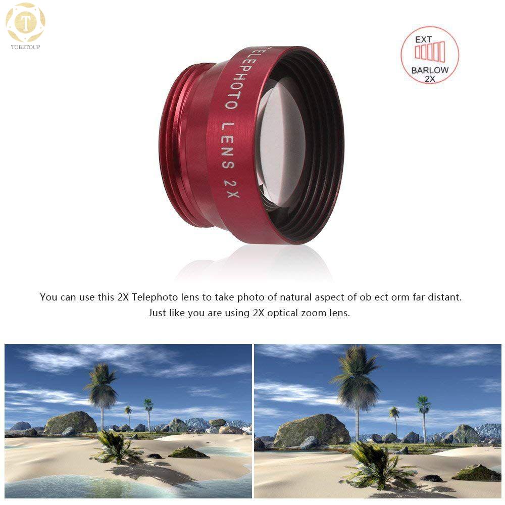 Shipped within 12 hours】 5-in-1 Smartphone Camera Lens Kit with 0.67X Wide-angle & Macro Lens + 180° Fisheye Lens + 2X Telephoto Lens + CPL Lens with Universal Clip Carry Bag Compatible with iPhone Samsung Huawei Smartphones Lens [TO]