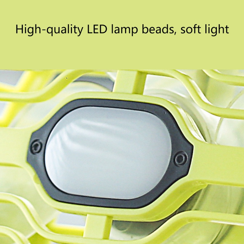 Quạt Cắm Trại Kèm Đèn Led Sạc Usb Tiện Dụng | BigBuy360 - bigbuy360.vn