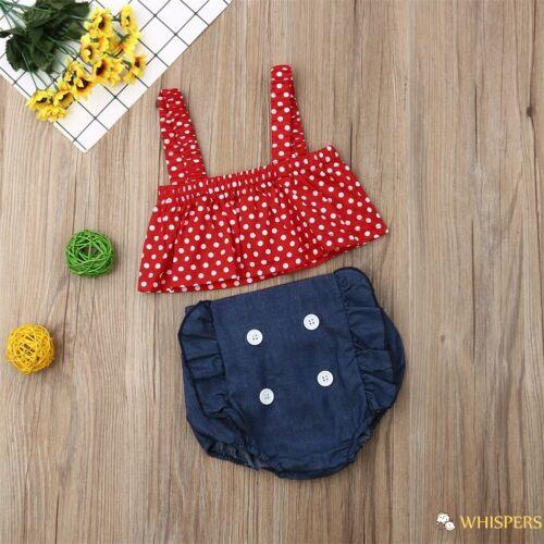 Set Áo 3 Lỗ Chấm Bi + Quần Short Dành Cho Bé Gái