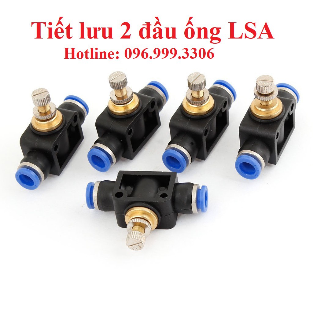 Van tiết lưu hai đầu ống LSA khí nén, phun sương, chịu được áp suất cao, đầy đủ kích cỡ, hàng xịn, giá sỉ