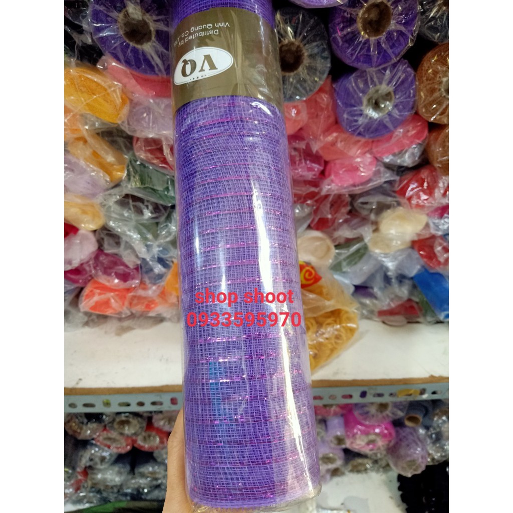 Lưới thô kim tuyến dùng bó hoa