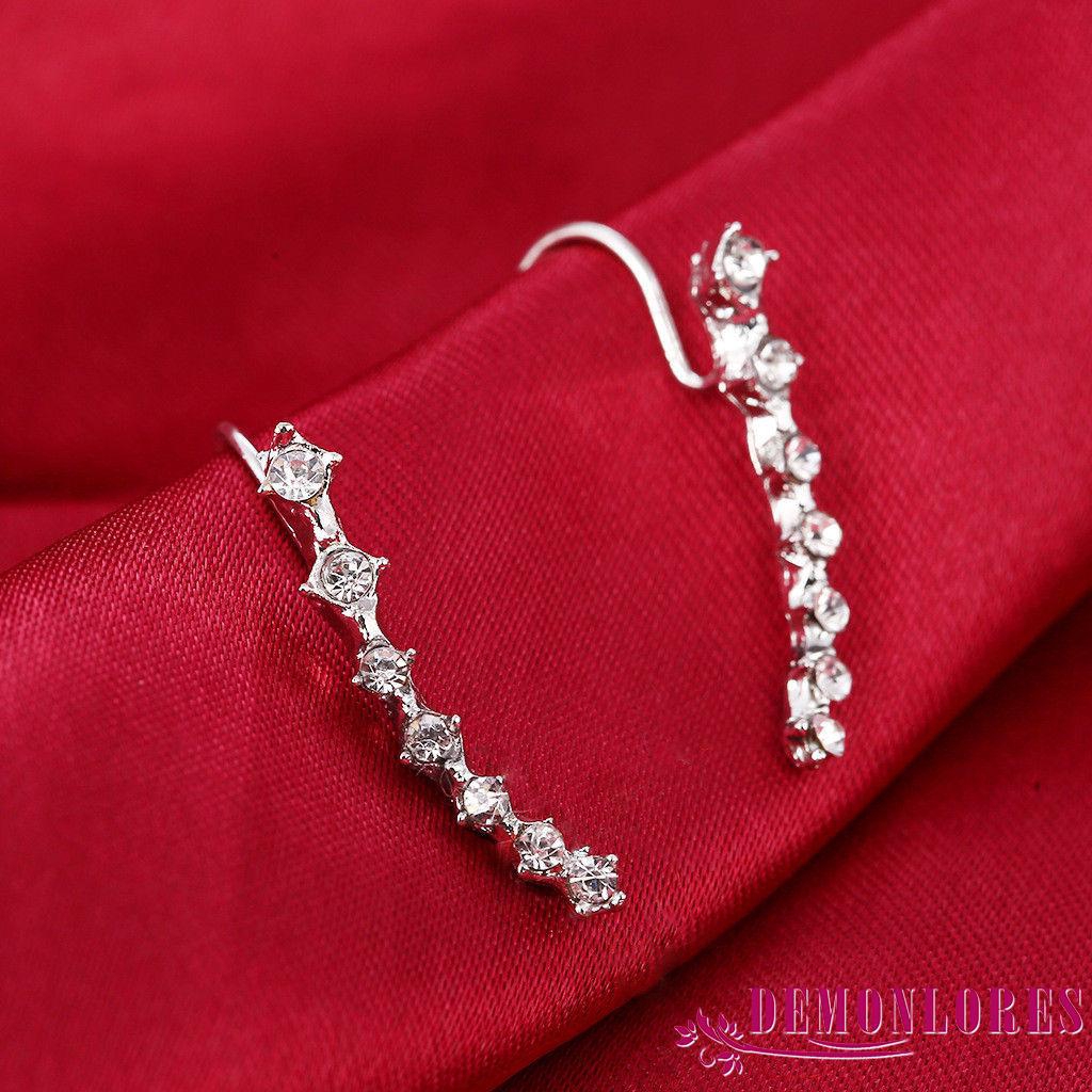 Đôi khuyên tai đính đá pha lê nhân tạo thời trang sang trọng dành cho bạn nữ