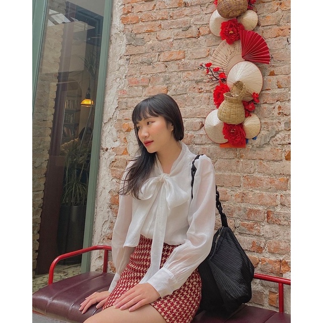 THE19CLUB - Áo sơ mi cổ buộc nơ 4 màu sắc - Ella Shirt