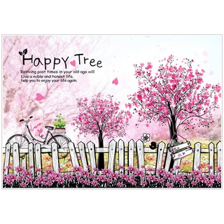 Decal Dán Tường Hàng Rào Hoa Tím