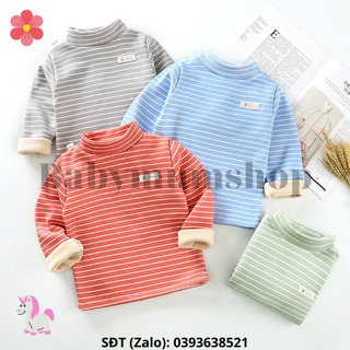 Áo Giữ nhiệt cổ lọ cho bé trai bé gái, Áo Nỉ phong cách Hàn Quốc cho bé trai bé gái BABYMUMSHOP