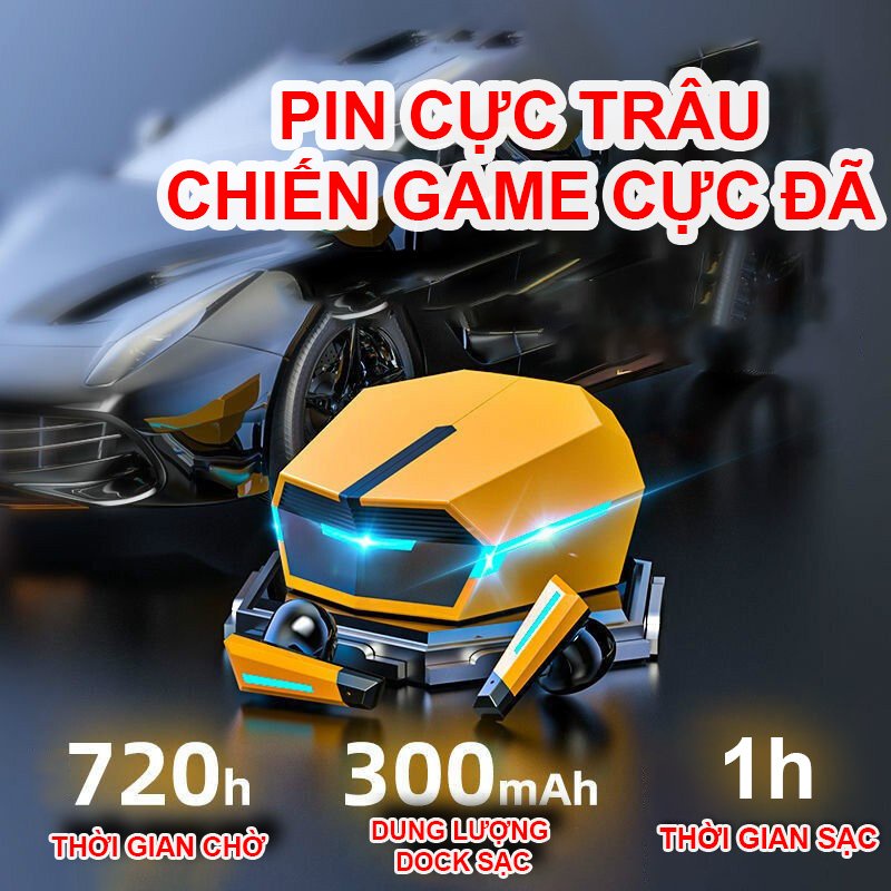 Tai Nghe Gaming Bluetooth GS6 Pro - Thiết Kế Cực Ngầu - Độ Trễ Cực Thấp - Có Mic - Âm Bass Hay - Chính Hãng HD DESIGN