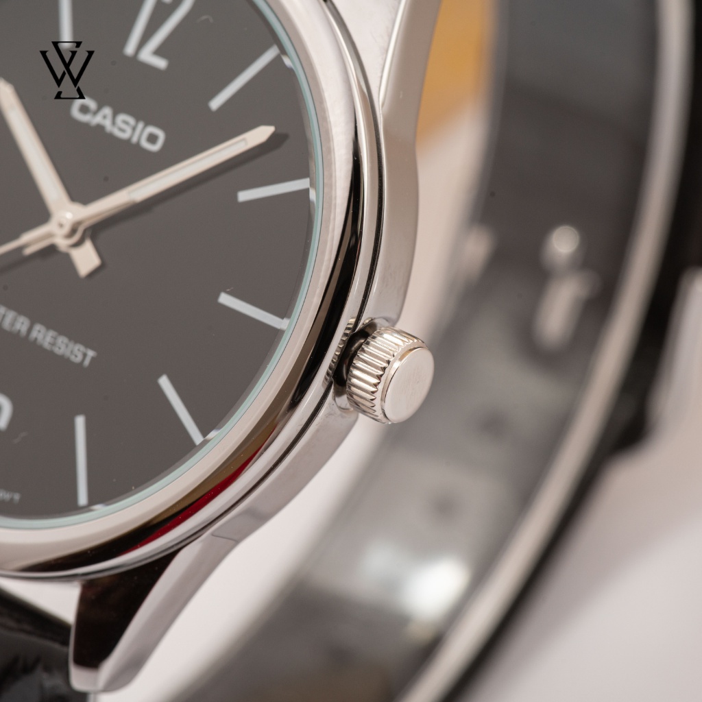 Đồng Hồ Quartz Nam Casio WATCHSTORE MTP-V005L-1BUDF Thiết Kế Kính Khoáng 40mm, Dây Đeo Da Và Vỏ Thép Không Gỉ