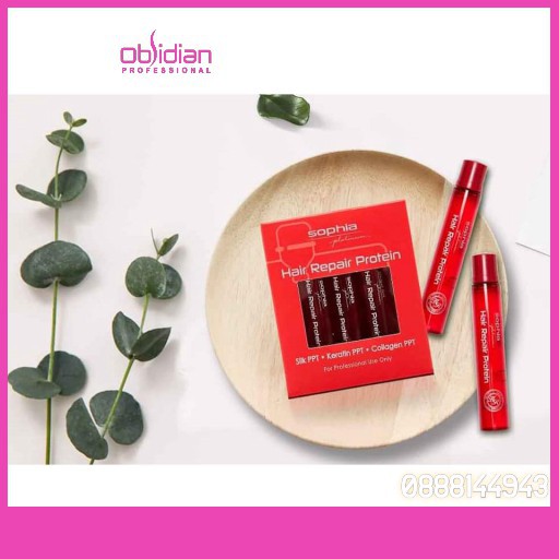 🛑FreeShip🛑Phục hồi tóc nát  Protein  Sophia Platium Hàn Quốc - Phục Hồi Tóc Tư Tổn - Tái Tạo Tóc Nát - 10 Lọ 13ML