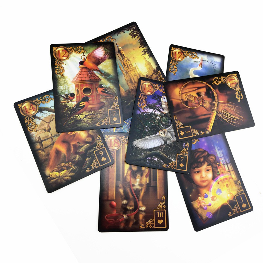 Combo Bộ Bài Bói Tarot Gilded Reverie Lenormand – Expanded Edition Cards M3 và Túi Nhung Đựng Tarot