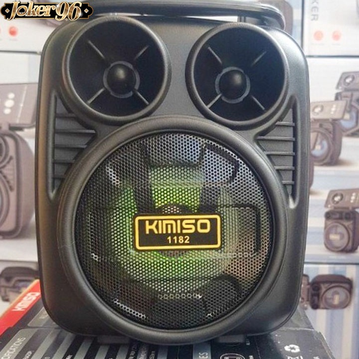 Loa Bluetooth Mini KIMISO KMS-1182 Bass Mạnh, Chất Âm Tuyệt Hảo, Có Đèn LED Nhấp Nháy, Độ Bền Cao. Bảo Hành 12 Tháng