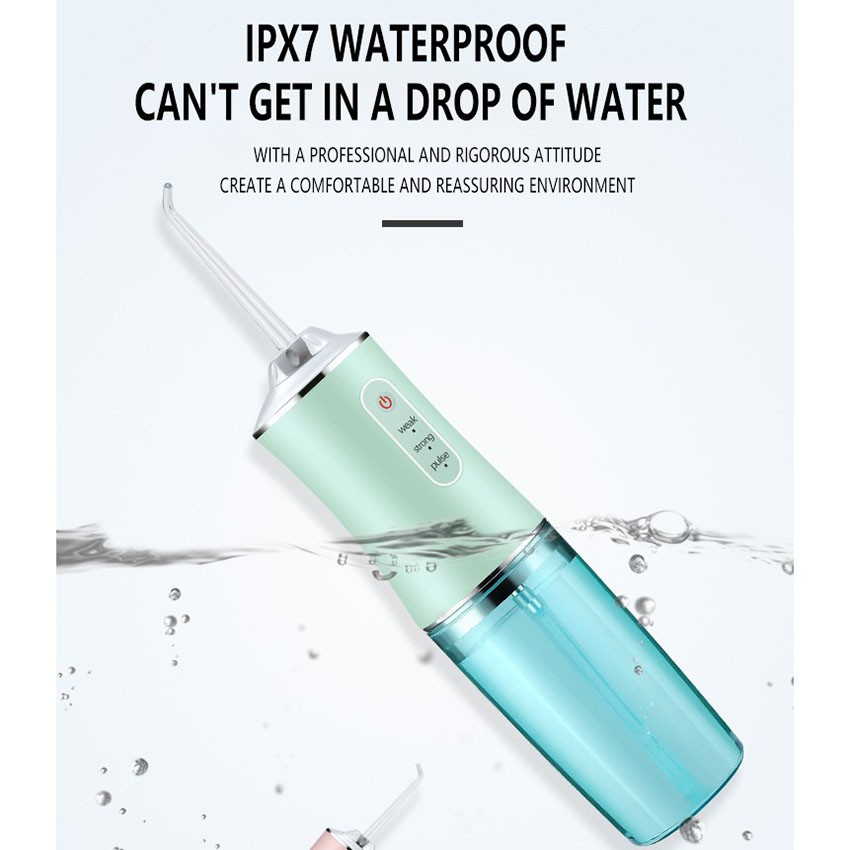 Máy Tăm Nước Cầm Tay Vệ Sinh Răng Miệng Oral Irrigator - Máy Vệ Sinh Răng Miệng 4 Đầu Chuyên Dụng