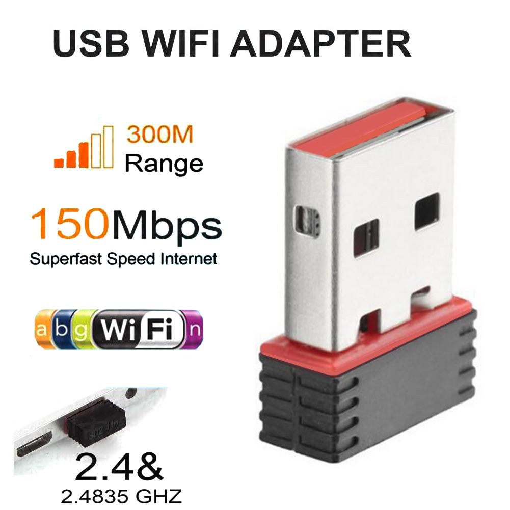 Đầu thu wifi không dây mini cổng USB 2.0 tốc độ cao 150Mbps