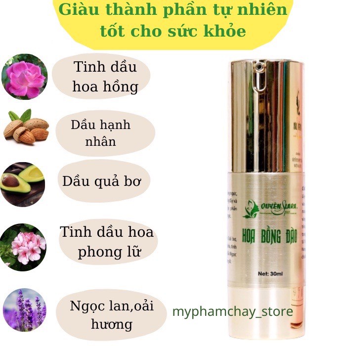 Tinh Dầu Xịt Nở Ngực Thảo Dược HOA BỒNG ĐÀO Quyên Lara - 30ml - HÀNG CHÍNH HÃNG