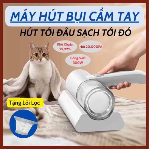Máy hút bụi giường nệm không dây, máy hút lông mèo làm sạch chăn ga gối nệm cầm tay hàng cao cấp hút siêu sạch