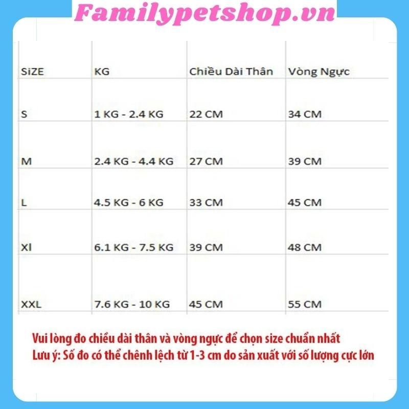 Áo cho chó mèo mẫu áo không tay nhiều màu sắc - familypetshop.vn