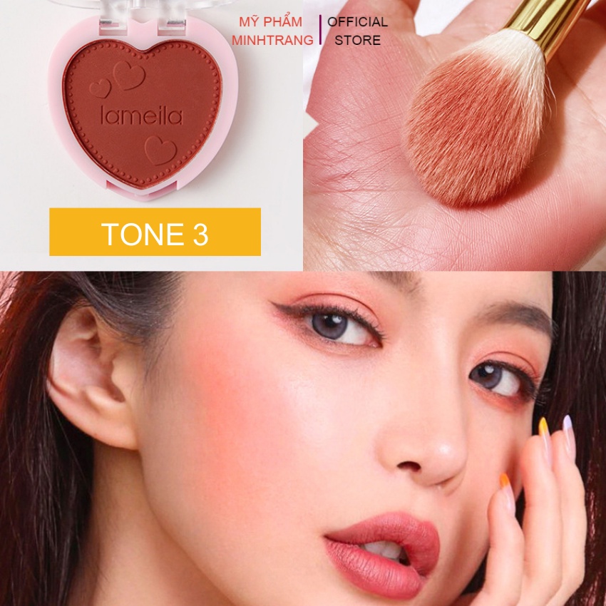 Má hồng,phấn má hồng Lameila Powder Cake 5107 đẹp,lì,mềm mịn,lâu trôi,phong cách trẻ trung,ấn tượng,màu sắc cá tính