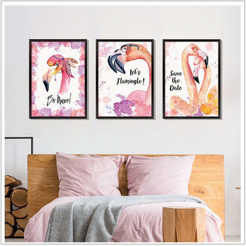 Decal tranh 3D ngỗng cưới Save the date AmyShop DCS052 ( 45 x 106 cm)