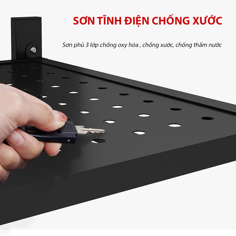 Kệ đa năng gập gọn thông minh 3/4/5 tầng để đồ nhà bếp bằng thép carbon không gỉ kèm bánh xe tiện lợi